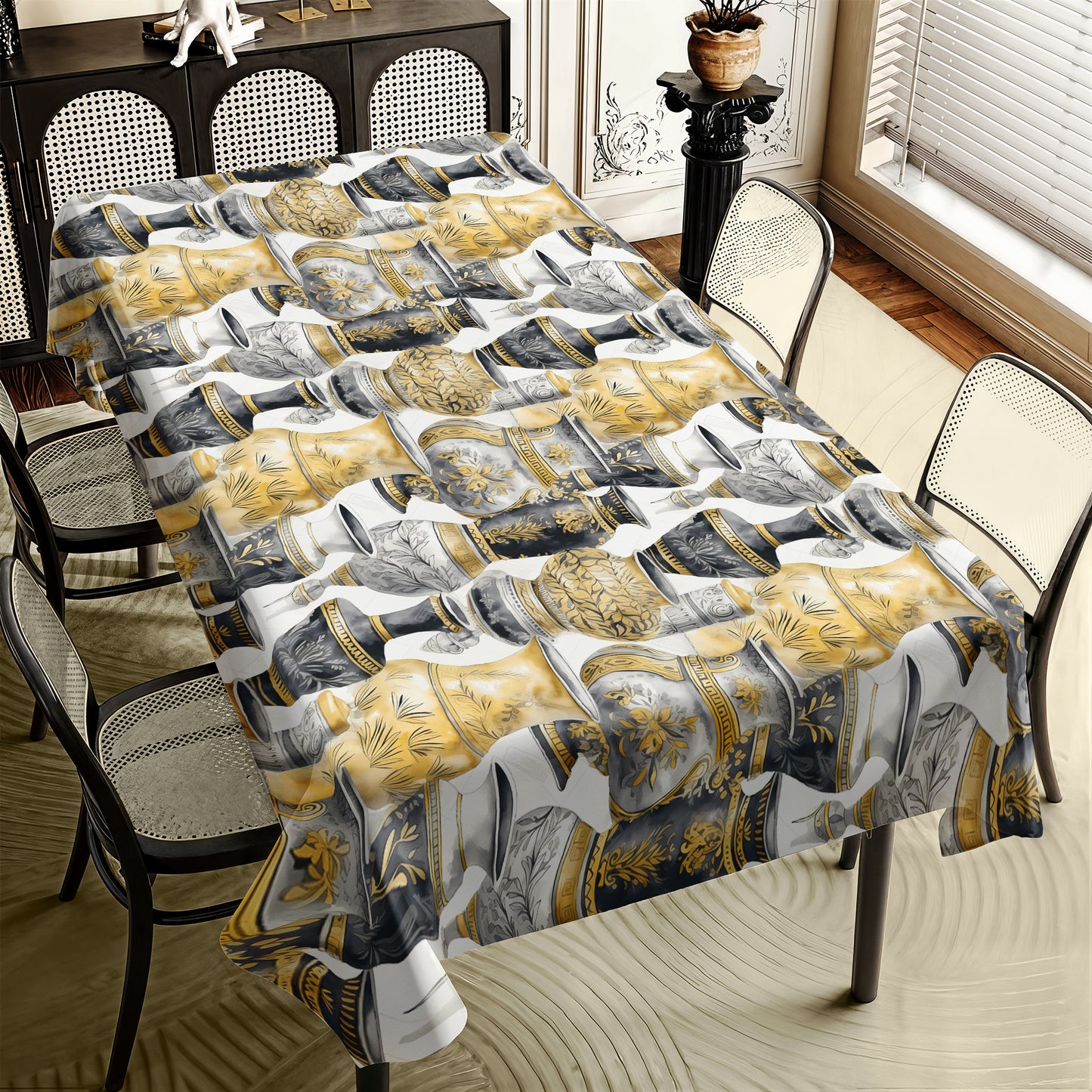 Classic Grecian Pots Rectangle Tablecloth
