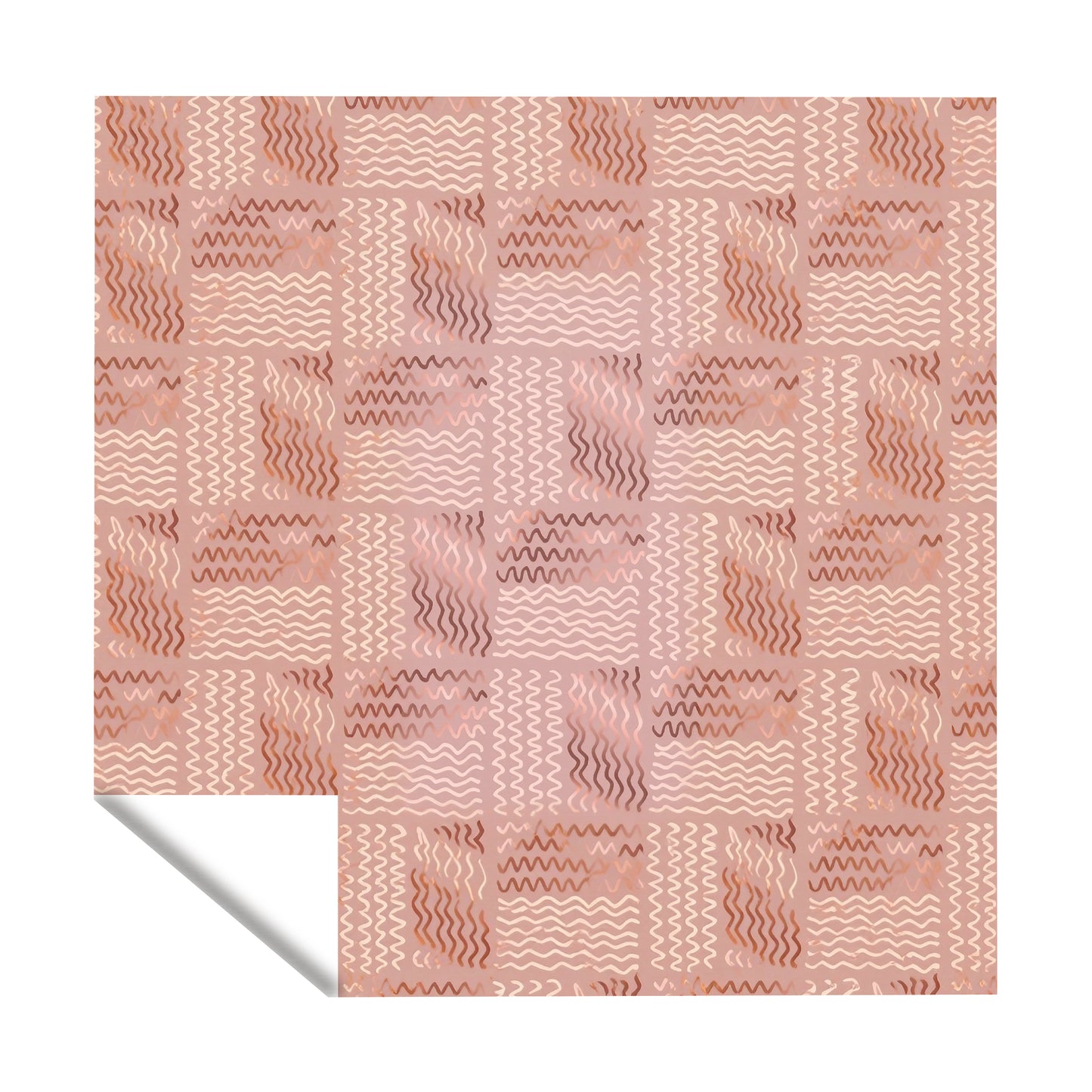 Classic Pattern on Deep Peach Square Tablecloth