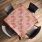 Classic Pattern on Deep Peach Square Tablecloth