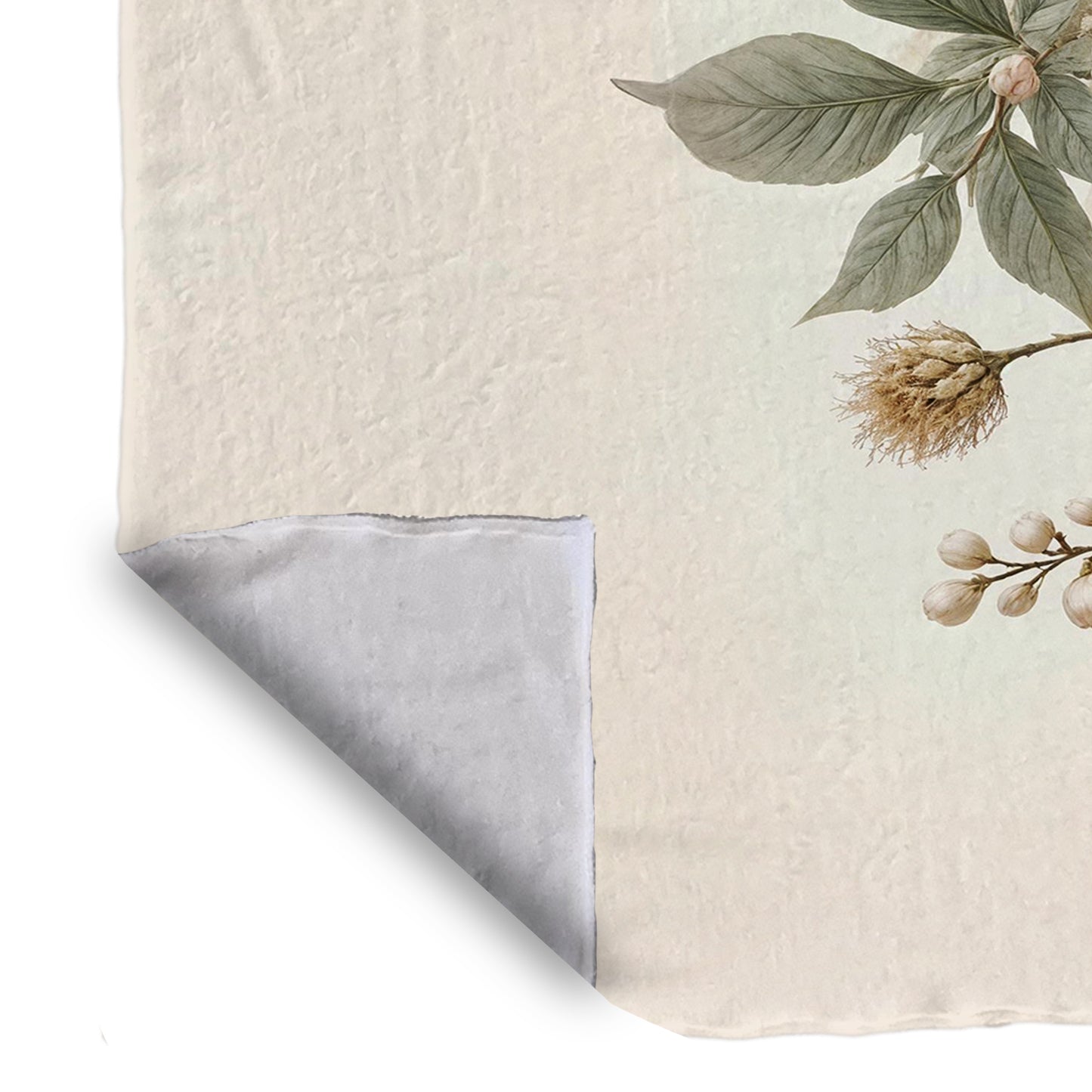 Classic Rich Cream Peony Bed Throw