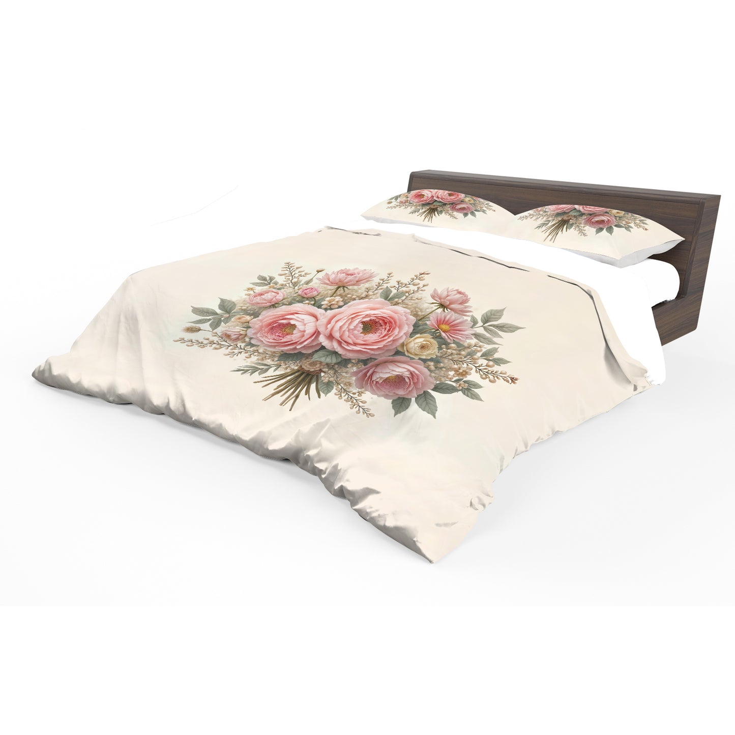 Classic Rich Cream Peony Duvet Cover Set