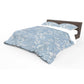 Classic White on Pale Blue Duvet Cover Set
