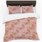 Classy Deep Peach Design Duvet Cover Set
