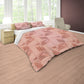 Classy Deep Peach Design Duvet Cover Set