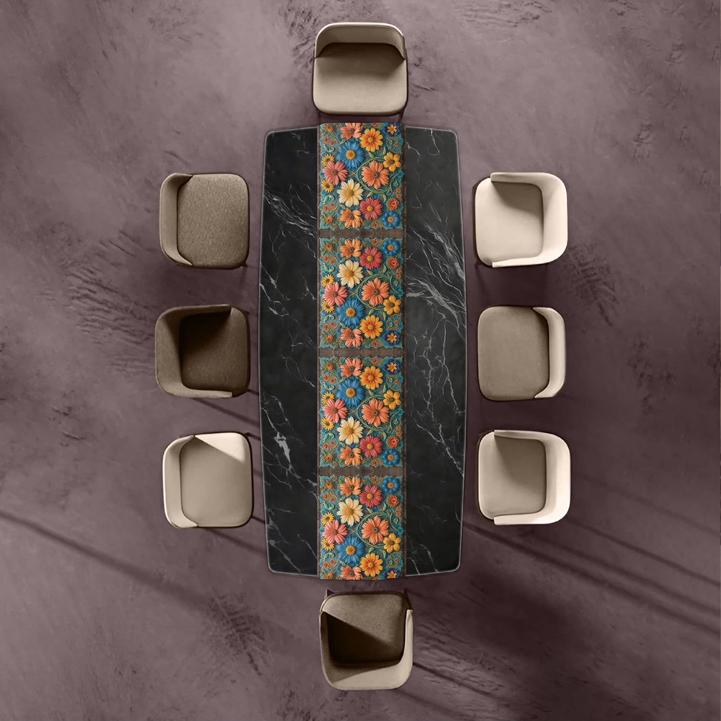 Clay Floral Heirloom Table Runner