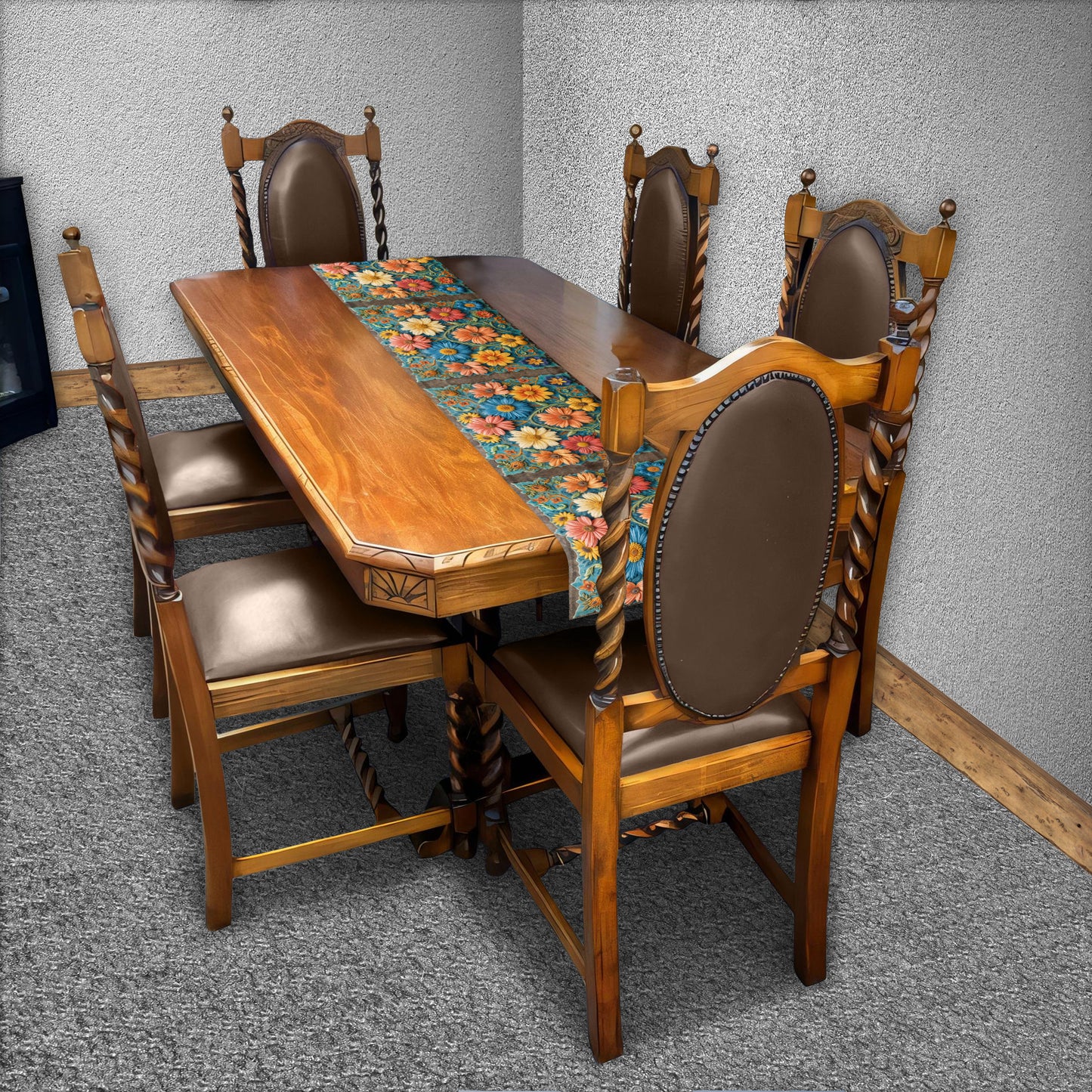 Clay Floral Heirloom Table Runner