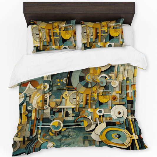 Clockwork Harmony Duvet Cover Set