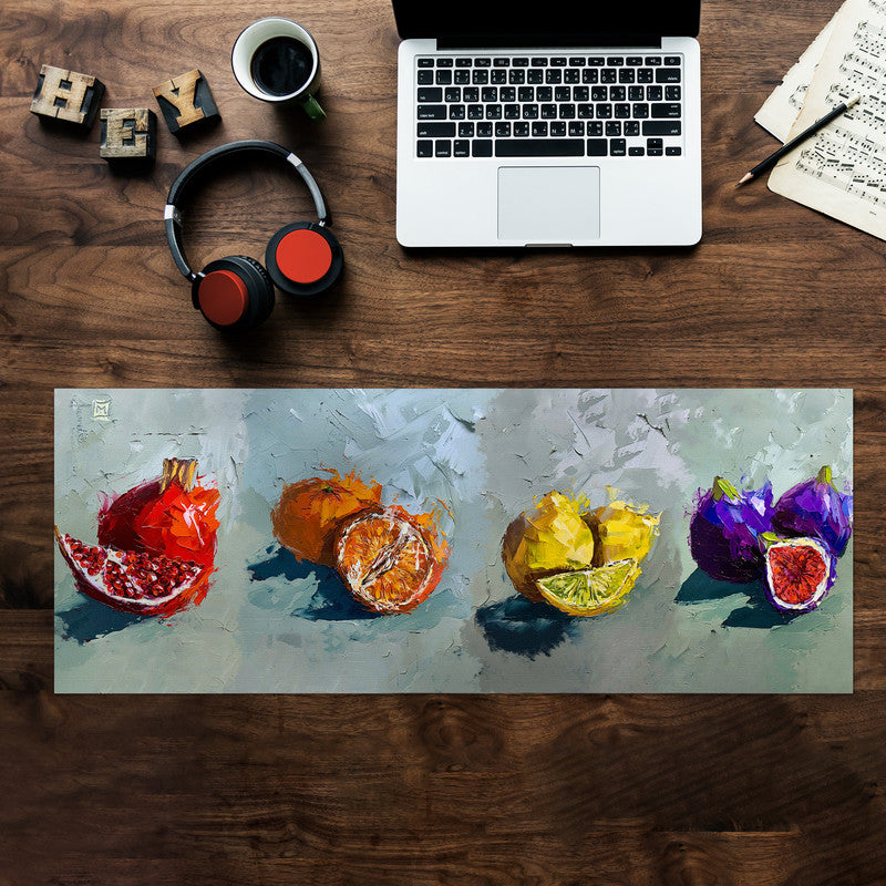 Close Up Mixed Fruit Large Desk Pad By Juanette Menderoi