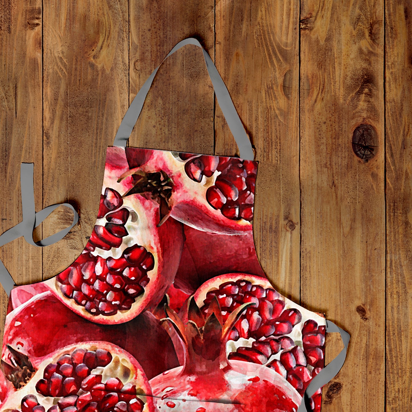 Close Up Pomegranates Medium Length Apron By Mark Van Vuuren