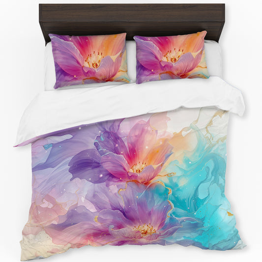 Cloudy Florals Duvet Cover Set