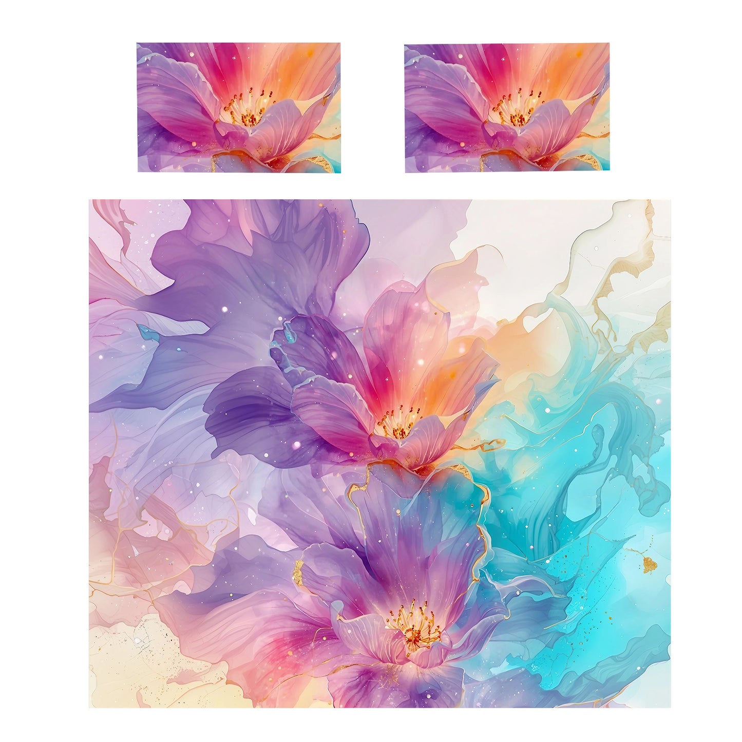 Cloudy Florals Duvet Cover Set