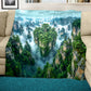 Cloudy Mountain Light Weight Fleece Blanket