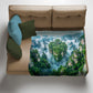 Cloudy Mountain Light Weight Fleece Blanket