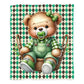 Clover Bear Baby Fleece Blanket