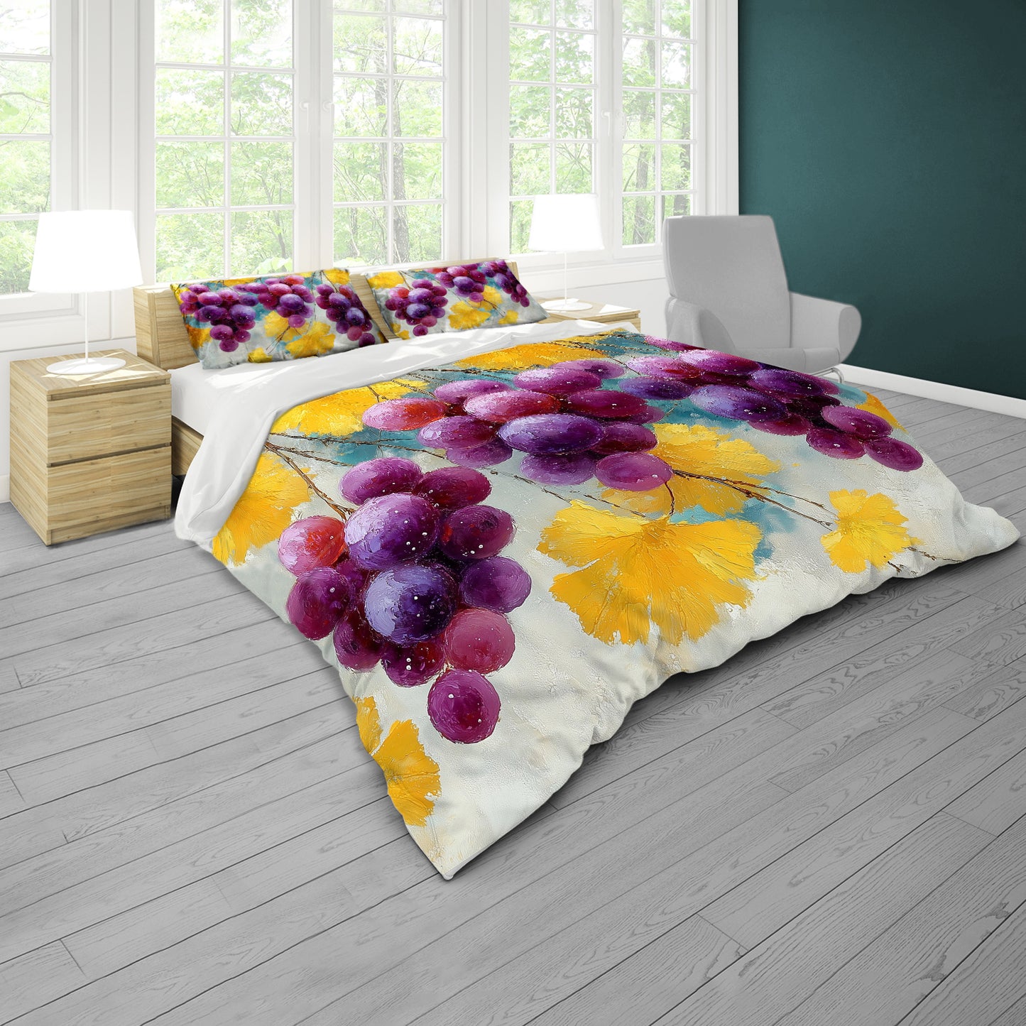 Clustered Grapes Duvet Cover Set by Wikus Schalkwyk