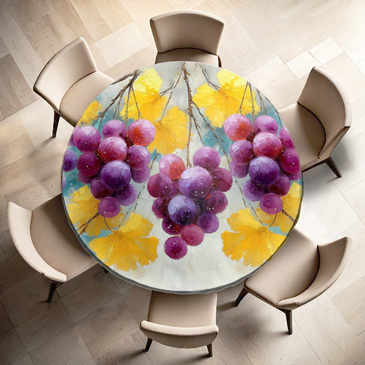 Clustered Grapes Round Tablecloth by Wikus Schalkwyk