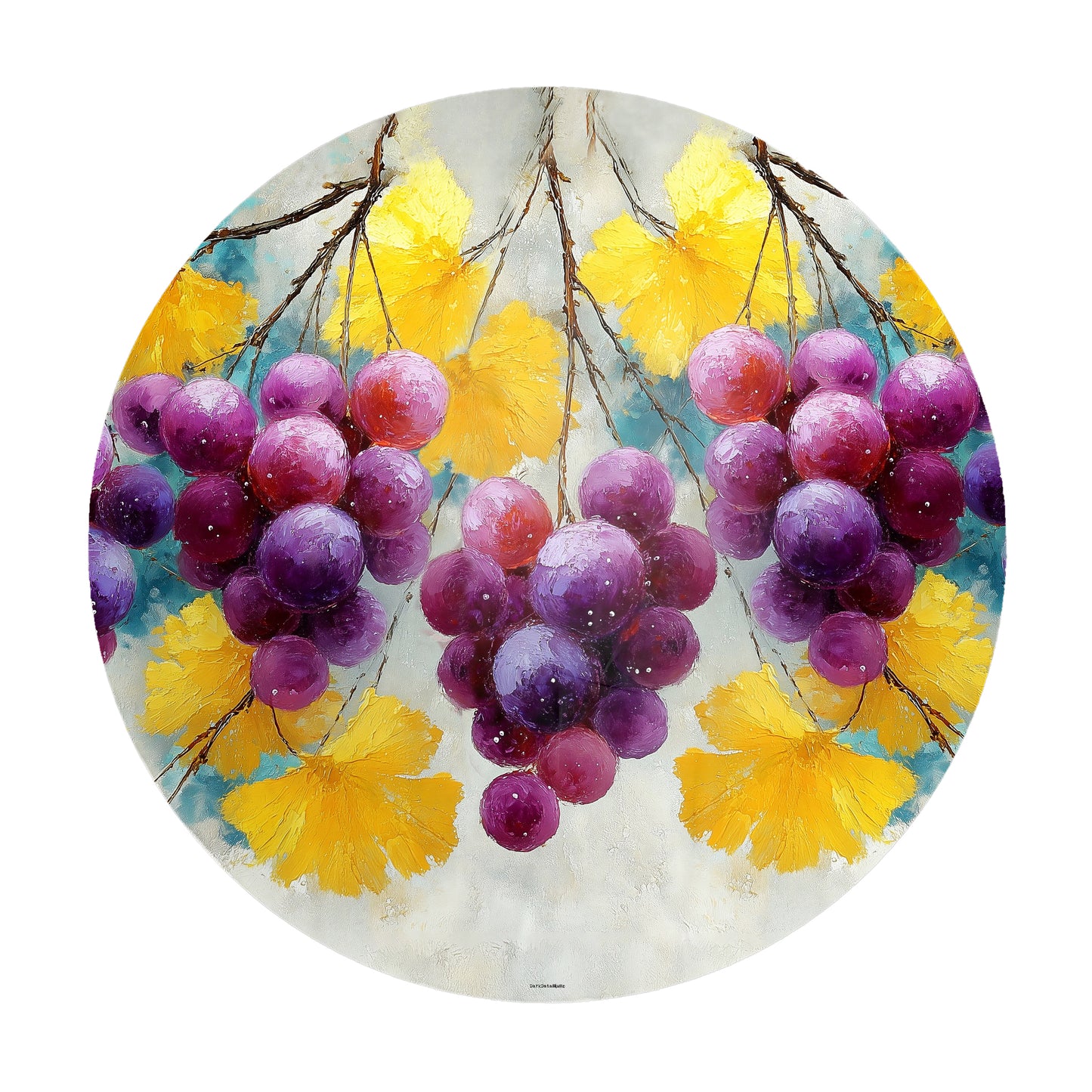 Clustered Grapes Round Tablecloth by Wikus Schalkwyk