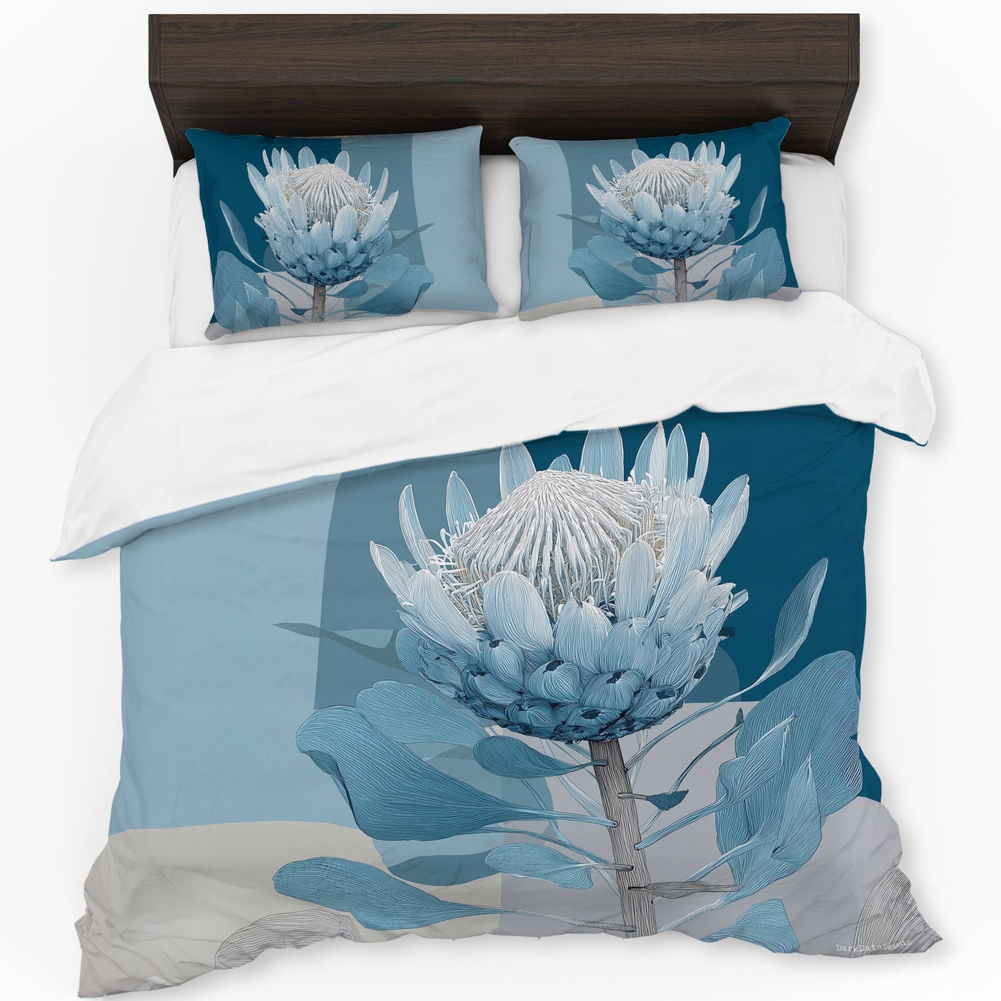 Coastal Fynbos Azure Duvet Cover Set by Wikus Schalkwyk