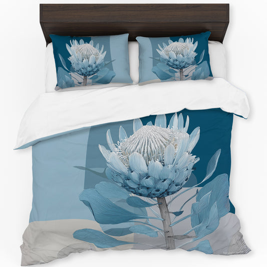 Coastal Fynbos Azure Duvet Cover Set by Wikus Schalkwyk