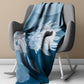 Coastal Fynbos Azure Light Weight Fleece Blanket by Wikus Schalkwyk