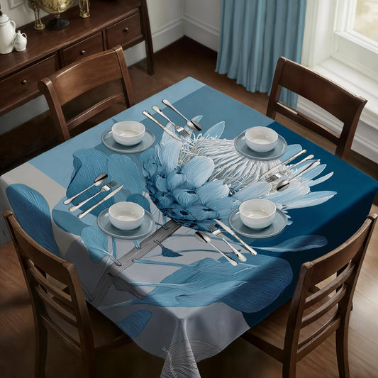 Coastal Fynbos Azure Square Tablecloth by Wikus Schalkwyk