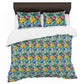 Cobalt & Amber Peonies Duvet Cover Set
