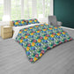 Cobalt & Amber Peonies Duvet Cover Set