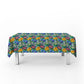 Cobalt & Amber Peonies Rectangle Tablecloth