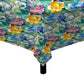 Cobalt & Amber Peonies Square Tablecloth
