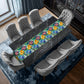 Cobalt & Amber Peonies Table Runner