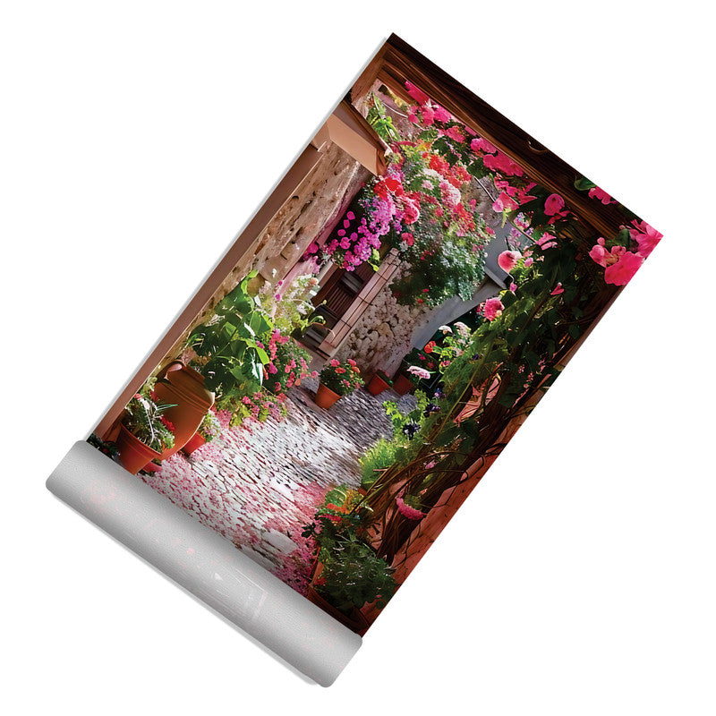 Cobblestone Street Door Decoupage