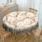 Coffee & Grey Tone Peonies By Mark Van Vuuren Round Tablecloth