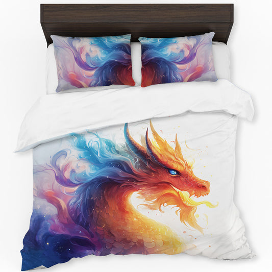 Cold To Warm Dragon Duvet Cover Set by Wikus Schalkwyk