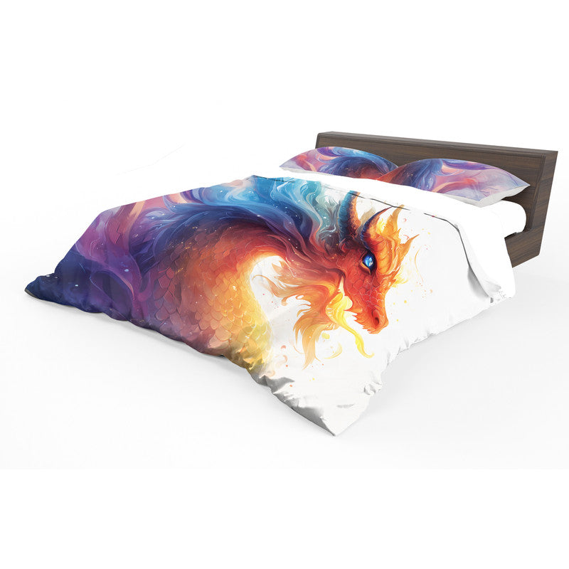 Cold To Warm Dragon Duvet Cover Set by Wikus Schalkwyk