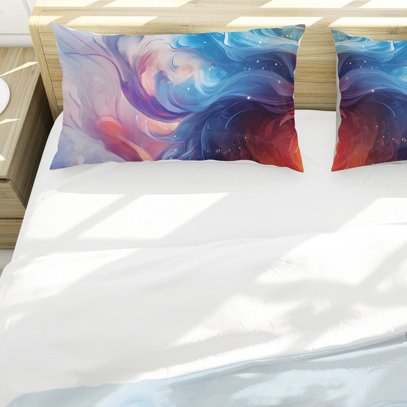 Cold To Warm Dragon Duvet Cover Set by Wikus Schalkwyk