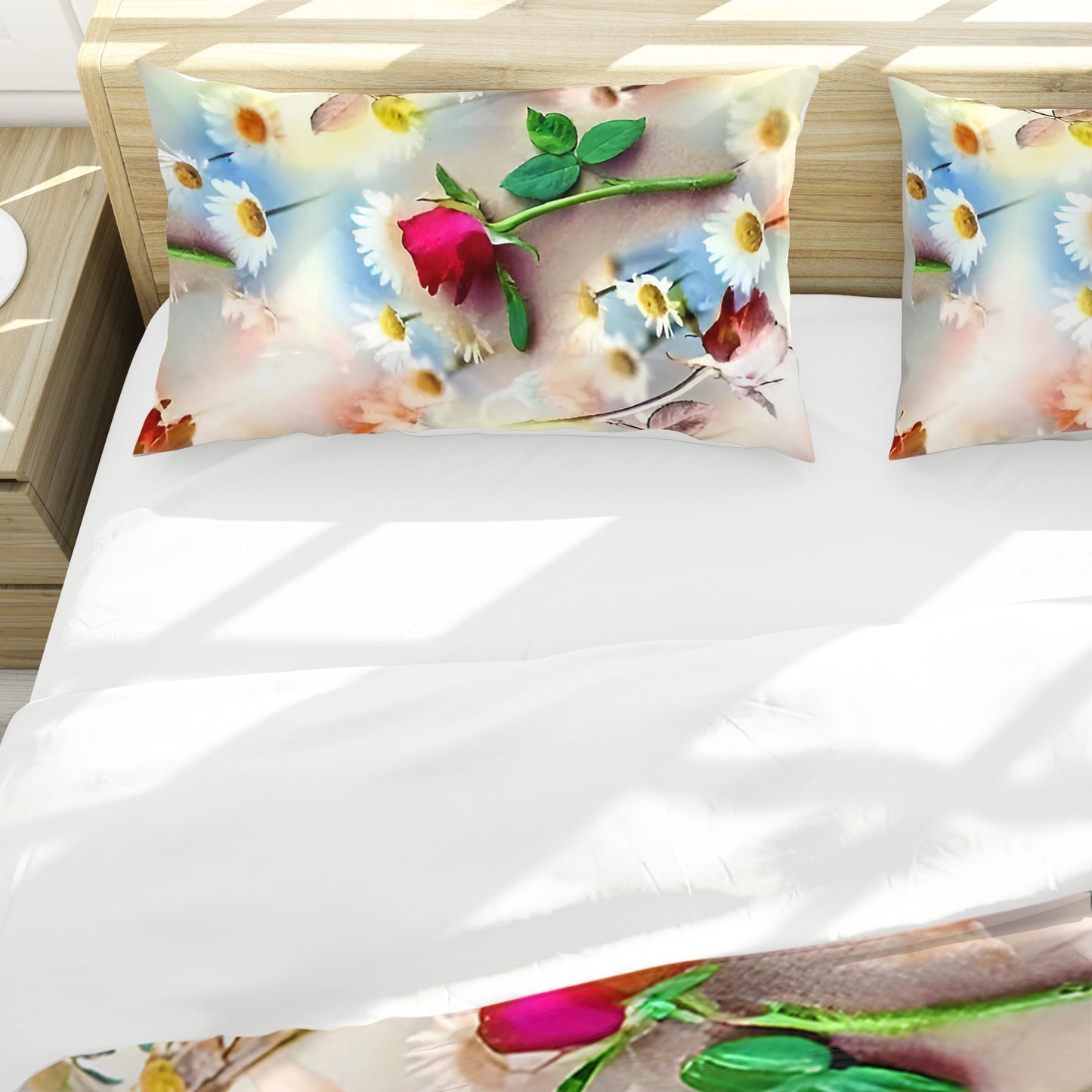 Colored Floral Flow Duvet Cover Set