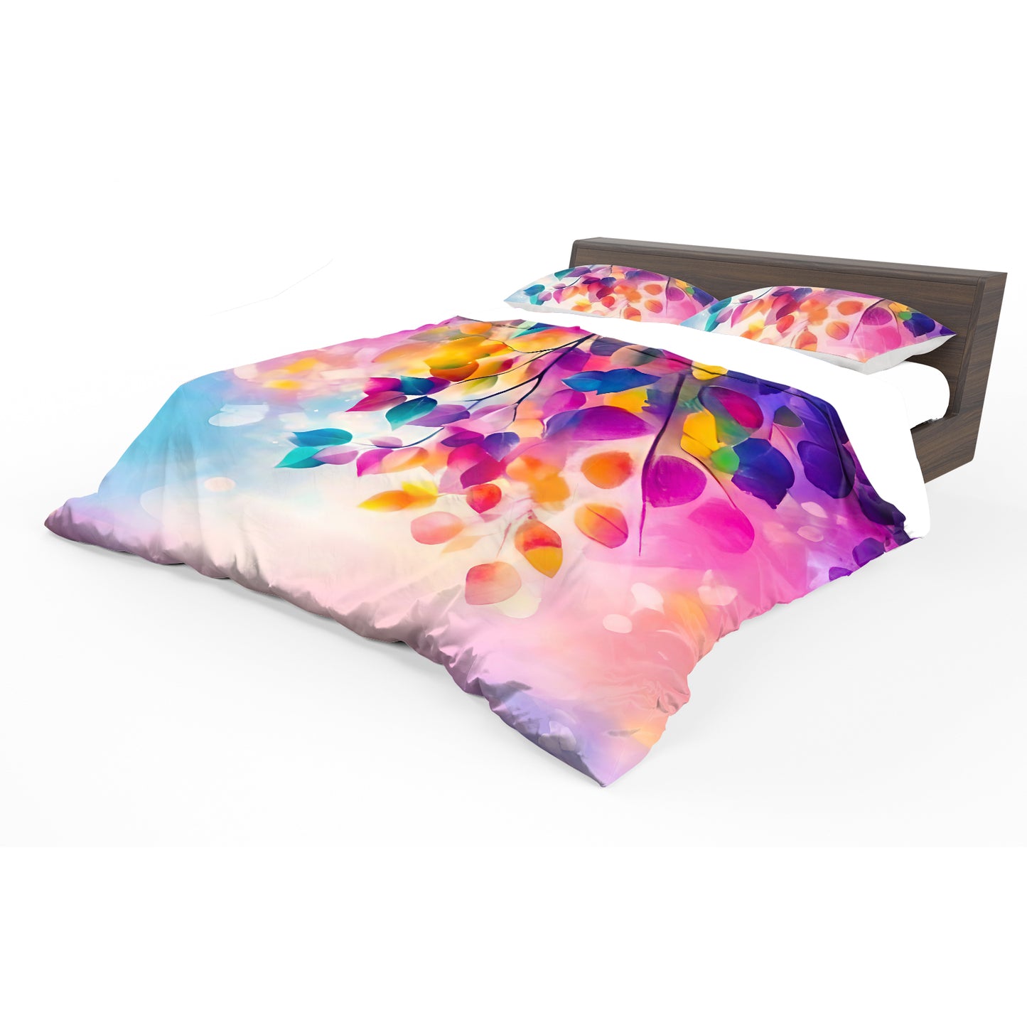 Colored Petal Symphony Duvet Cover Set