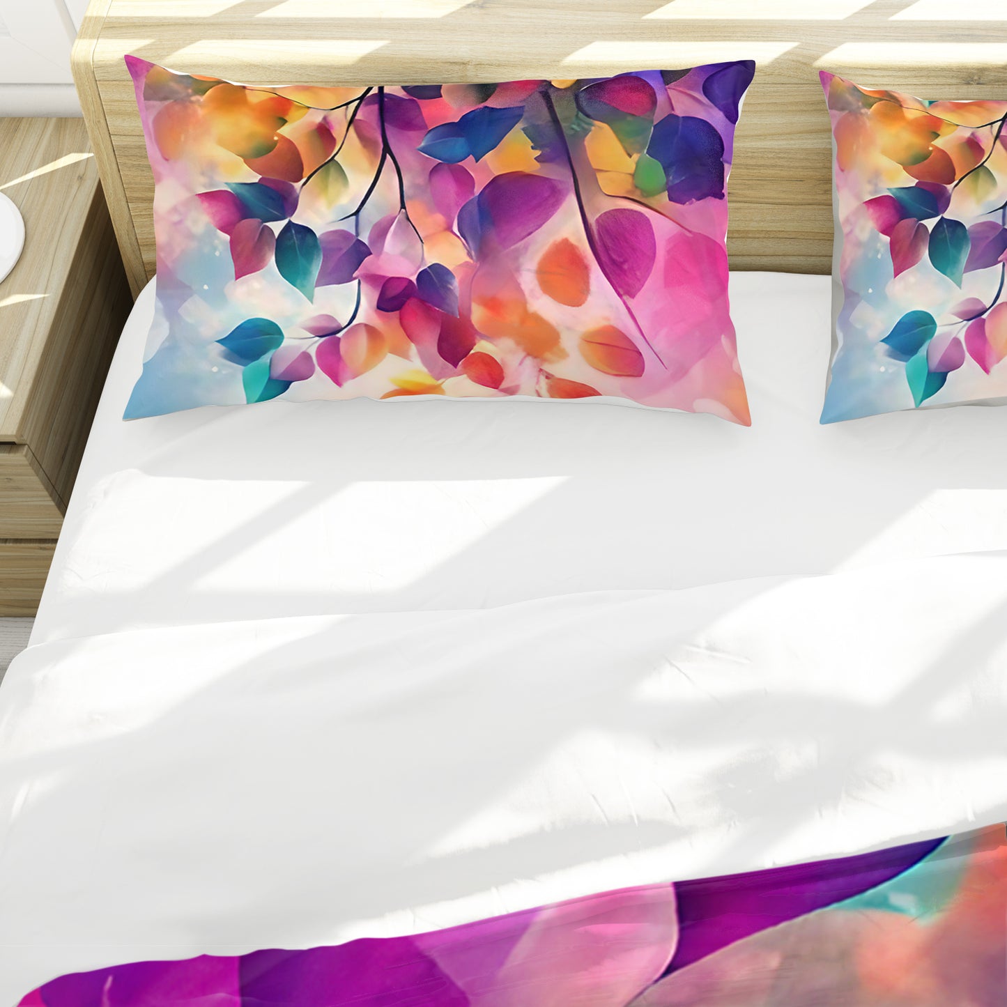 Colored Petal Symphony Duvet Cover Set