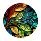 Colourful Plant Leaves Round Tablecloth