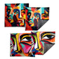 Colourful Face Portrait Luxury Scatter Covers (Set of 4)