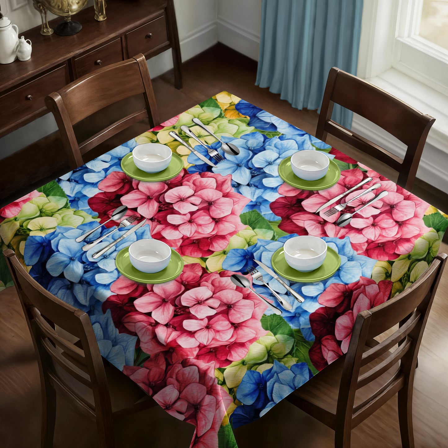 Colorful Hydrangea By Mark Van Vuuren Square Tablecloth