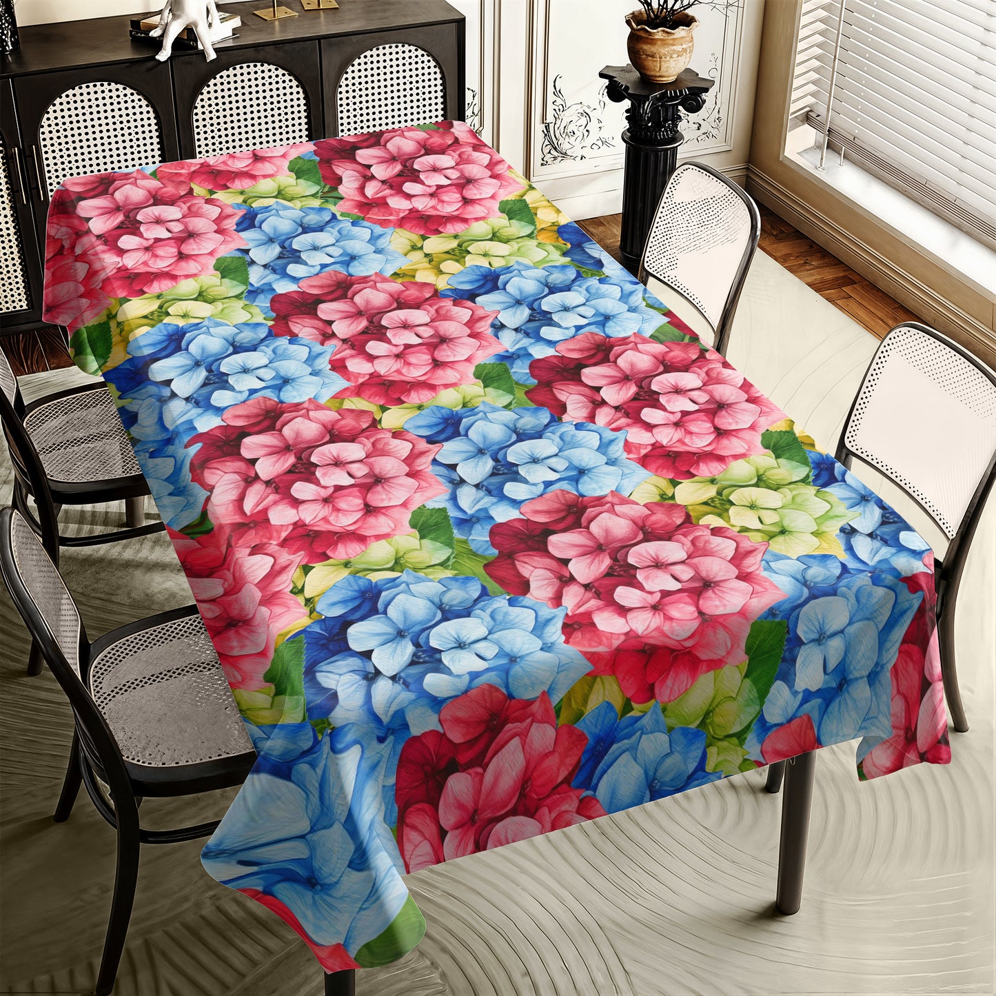 Colorful Hydrangea Rectangle Tablecloth By Mark Van Vuuren