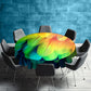Colour Fluffy Feathers Round Tablecloth