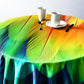 Colour Fluffy Feathers Round Tablecloth