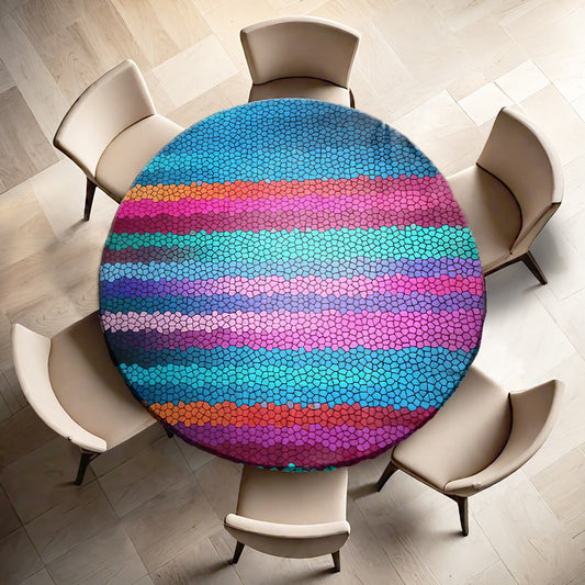 Colour of Mosaic Round Tablecloth