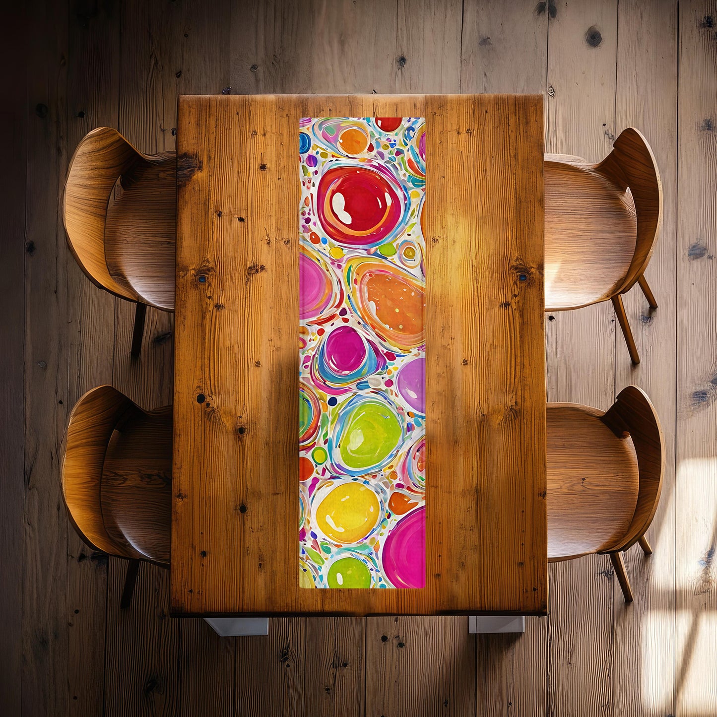 Colour Bubbles 160cm Table Runner