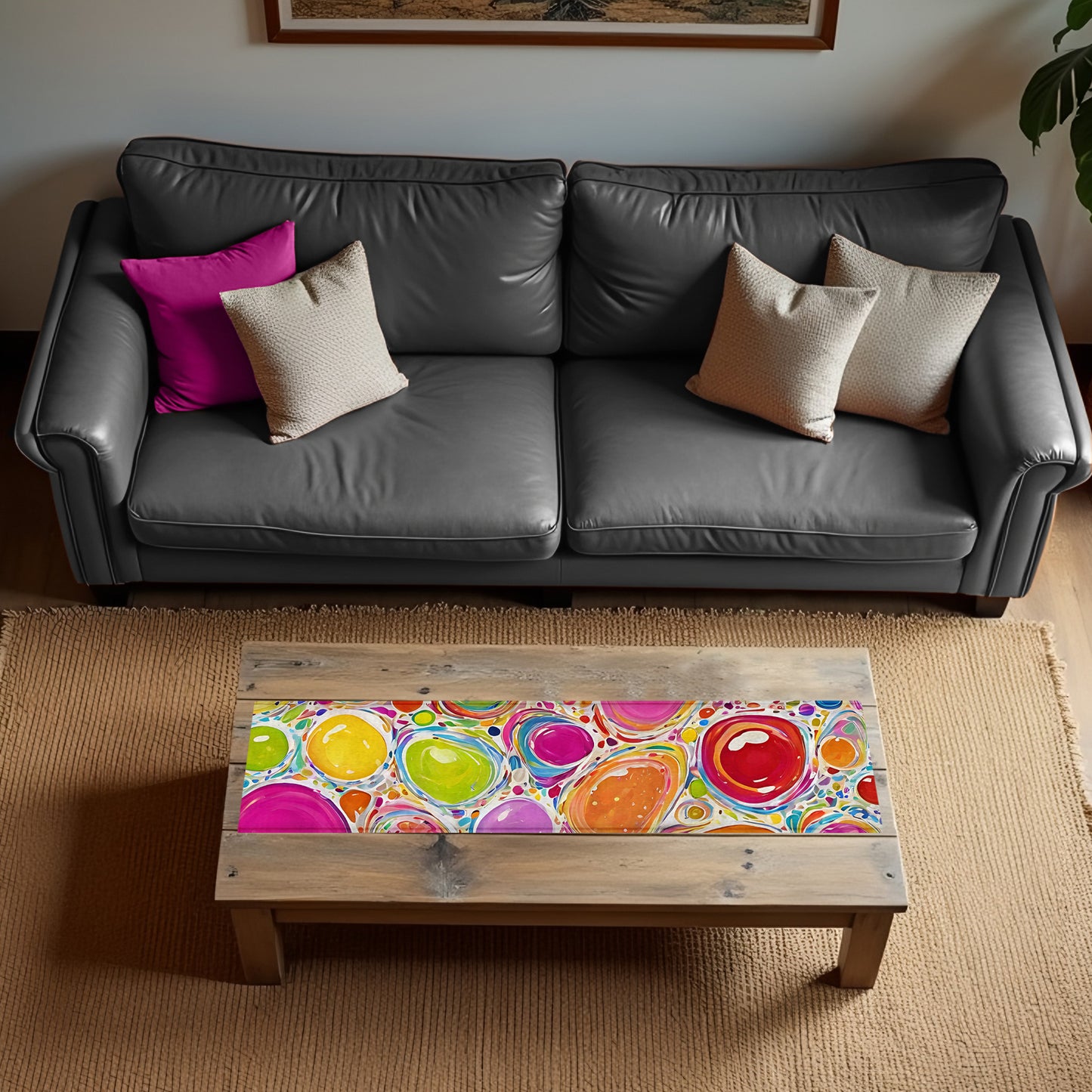 Colour Bubbles 160cm Table Runner