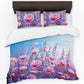 Colour Dripped Pink Blooms Duvet Cover Set