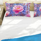 Colour Dripped Pink Blooms Duvet Cover Set