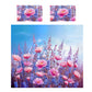 Colour Dripped Pink Blooms Duvet Cover Set